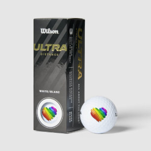 SlipperyJoe's pride heart shape multiple horizonta Golf Balls