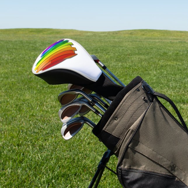 SlipperyJoe's pride heart shape multiple horizonta Golf Head Cover (In Situ)