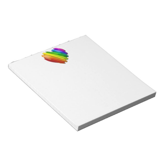 SlipperyJoe's pride heart shape multiple horizonta Notepad (Angled)