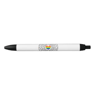 SlipperyJoe's pride maze heart arrow puzzle labyri Black Ink Pen