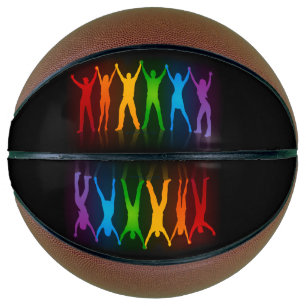 SlipperyJoe's pride people hands silhouette colorf Basketball