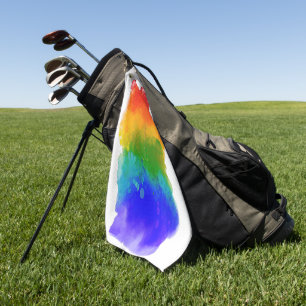 SlipperyJoe's pride splatter rainbow colours vibra Golf Towel