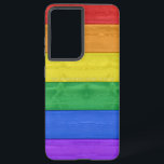 SlipperyJoe's pride wooden flag horizontal rainbow Samsung Galaxy Case<br><div class="desc">SlipperyJoe's pride wooden flag horizontal rainbow planks celebrate love diversity unity artistic gay pride gifts LGBTQIA harmony diversity communities rhythm movement red orange yellow green blue purple natural texture grain</div>
