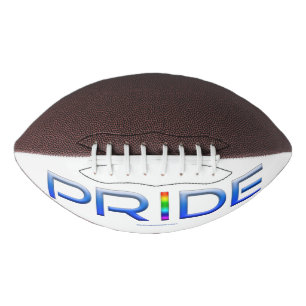 SlipperyJoe's pride word metallic letters radiates American Football