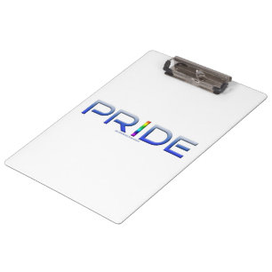 SlipperyJoe's pride word metallic letters radiates Clipboard