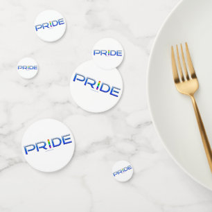 SlipperyJoe's pride word metallic letters radiates Confetti