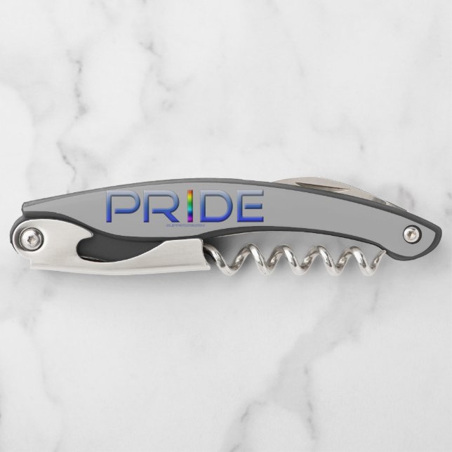 SlipperyJoe's pride word metallic letters radiates Corkscrew (Front)