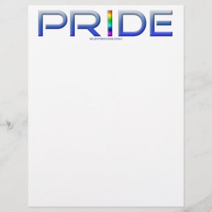 SlipperyJoe's pride word metallic letters radiates Custom Letterhead