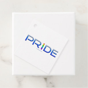 SlipperyJoe's pride word metallic letters radiates Favour Tags