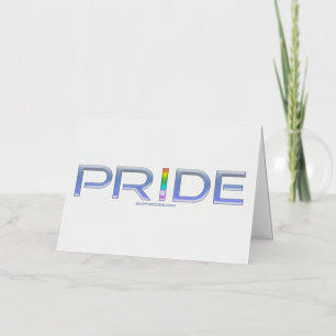 SlipperyJoe's pride word metallic letters radiates Foil Greeting Card
