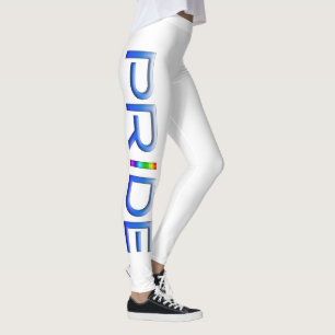 SlipperyJoe's pride word metallic letters radiates Leggings
