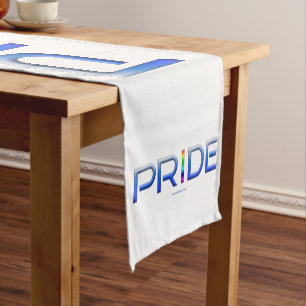 SlipperyJoe's pride word metallic letters radiates Short Table Runner