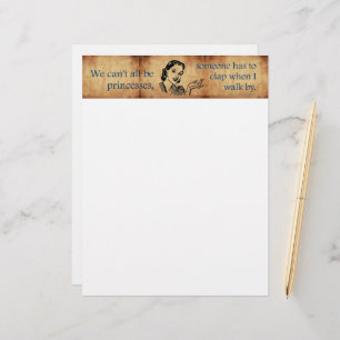 SlipperyJoe's Princess clap walking funny 50s vint Custom Letterhead