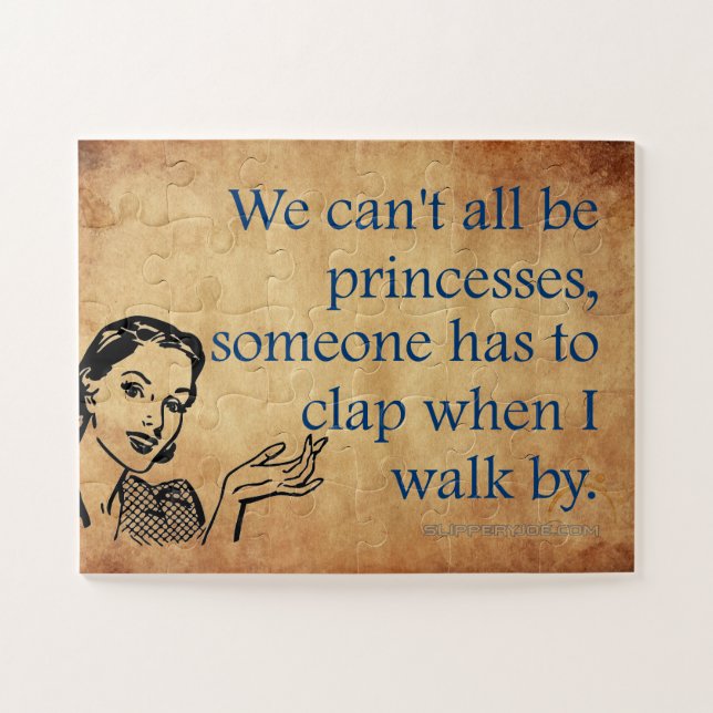 SlipperyJoe's Princess clap walking funny 50s vint Jigsaw Puzzle (Horizontal)