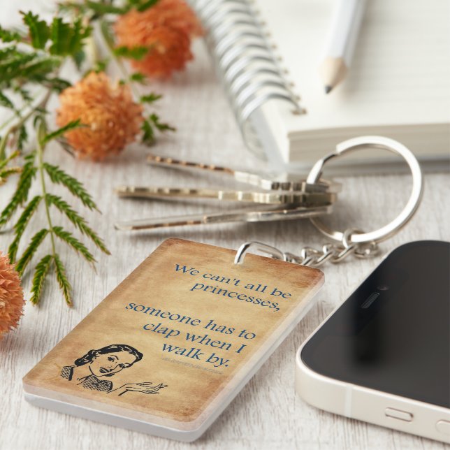 SlipperyJoe's Princess clap walking funny 50s vint Key Ring (Front Right)