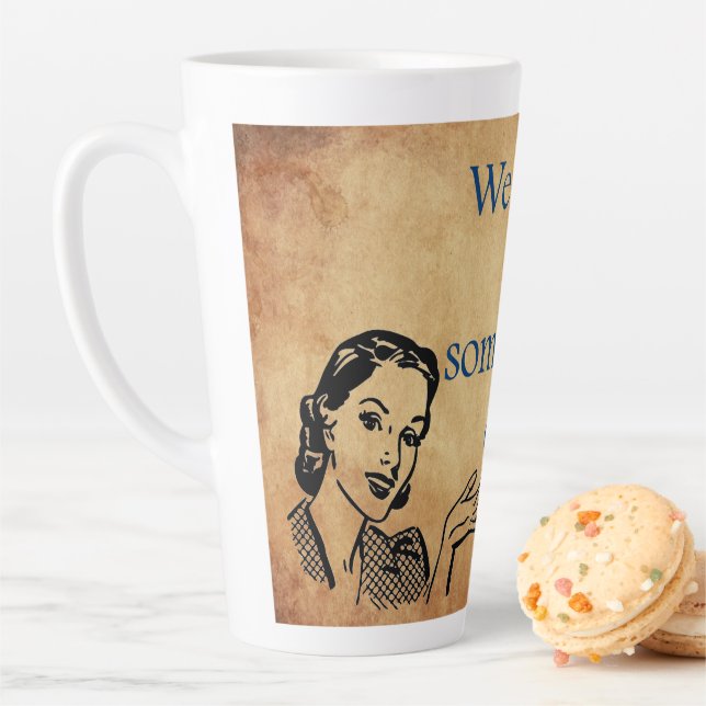 SlipperyJoe's Princess clap walking funny 50s vint Latte Mug (In Situ)