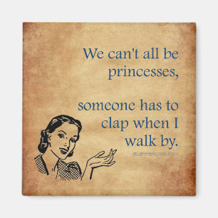 SlipperyJoe's Princess clap walking funny 50s vint Magnet