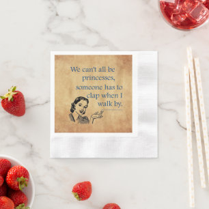 SlipperyJoe's Princess clap walking funny 50s vint Napkin