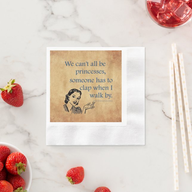 SlipperyJoe's Princess clap walking funny 50s vint Napkin (Insitu)