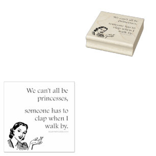 SlipperyJoe's Princess clap walking funny 50s vint Rubber Stamp