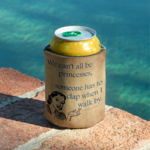 SlipperyJoe's princesses clap vintage poster retro Can Cooler