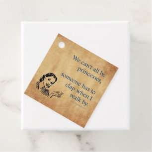SlipperyJoe's princesses clap vintage poster retro Favour Tags