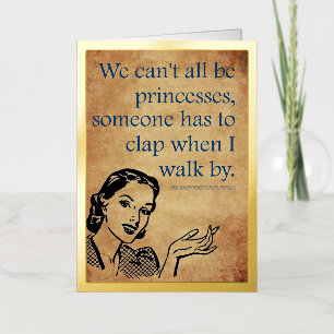 SlipperyJoe's princesses clap vintage poster retro Foil Greeting Card