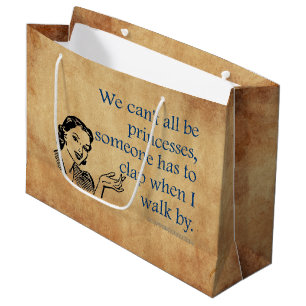 SlipperyJoe's princesses clap vintage poster retro Large Gift Bag
