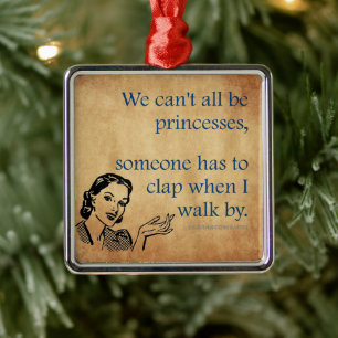 SlipperyJoe's princesses clap vintage poster retro Metal Tree Decoration