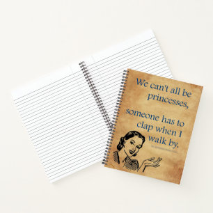 SlipperyJoe's princesses clap vintage poster retro Notebook