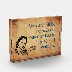 SlipperyJoe's princesses clap vintage poster retro Photo Block