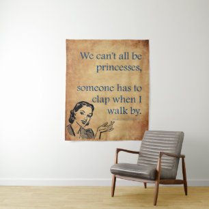 SlipperyJoe's princesses clap vintage poster retro Tapestry