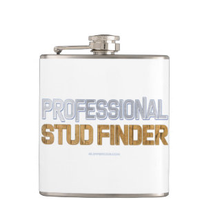 SlipperyJoe's Professional Stud Finder wood 3-D th Hip Flask
