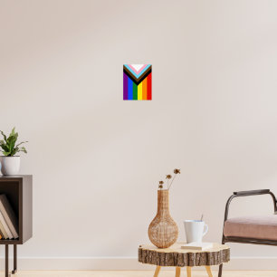 SlipperyJoe's Progress Pride Flag gay gifts LGBTQI Poster