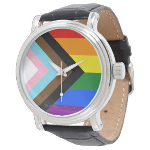 SlipperyJoe's Progress Pride Flag gay gifts LGBTQI Watch