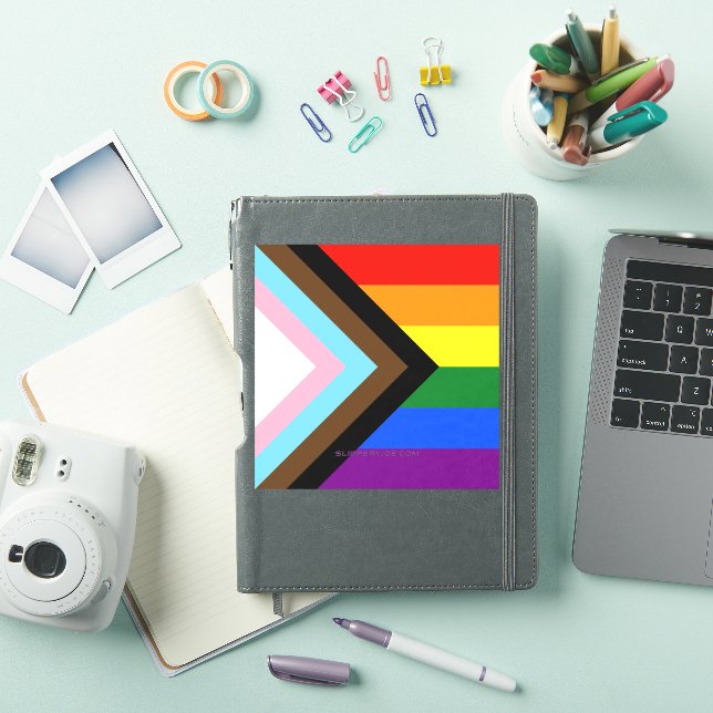 SlipperyJoe's Progress Pride Flag six classic hori (iPad Cover)