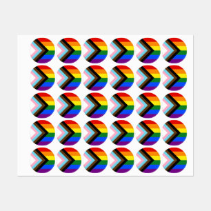 SlipperyJoe's Progress Pride Flag six classic hori