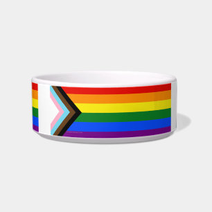 SlipperyJoe's Progress Pride Flag six classic hori Bowl
