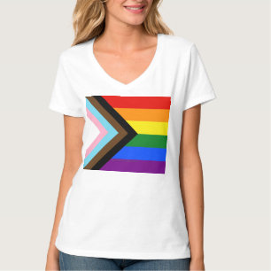 SlipperyJoe's Progress Pride Flag six classic hori T-Shirt