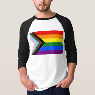 SlipperyJoe's Progress Pride Flag six classic hori T-Shirt