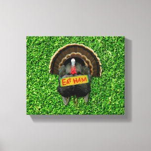 SlipperyJoe's proud turkey eat ham red wattle hang Canvas Print
