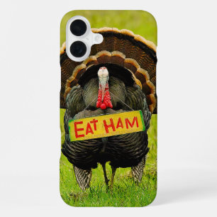 SlipperyJoe's proud turkey eat ham red wattle hang iPhone 16 Plus Case
