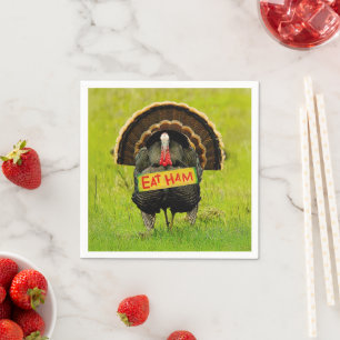 SlipperyJoe's proud turkey eat ham red wattle hang Napkin