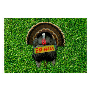 SlipperyJoe's proud turkey eat ham red wattle hang Poster