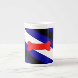 SlipperyJoe's puppy play pride flag express kink i Bone China Mug