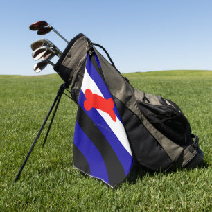 SlipperyJoe's puppy play pride flag express kink i Golf Towel