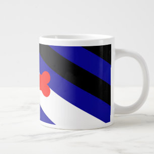 SlipperyJoe's puppy play pride flag express kink i Large Coffee Mug