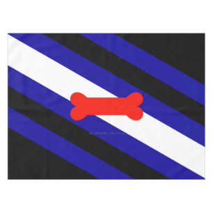 SlipperyJoe's puppy play pride flag express kink i Tablecloth