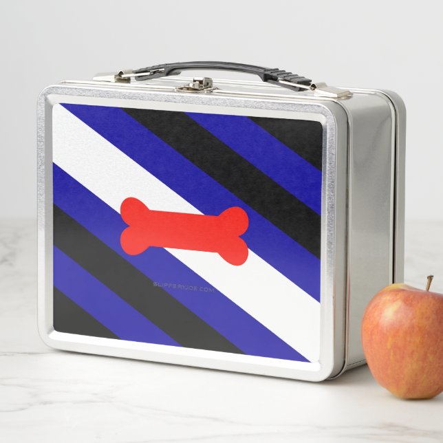 SlipperyJoe's Puppy Play Pride Flag fetishes LGBTQ Metal Lunch Box (In Situ)