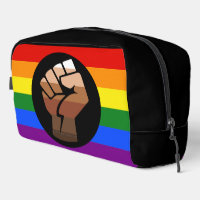 SlipperyJoe's queer people colour flag raised fist